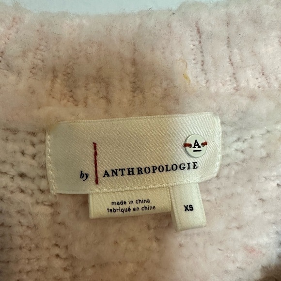 Anthropologie Simone Striped Wool Blend Fuzzy Knit Pullover Sweater XS Rainbow - Picture 9 of 12